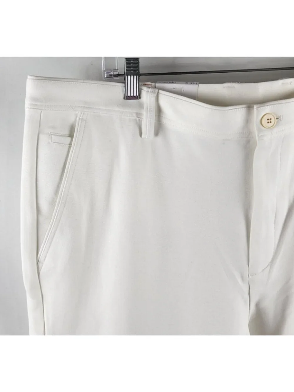 Cigar Couture Pants Mens 40 Cream Cigar Luxury Chino Stretch Trousers 40x32 NWT